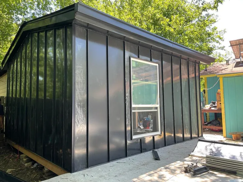 Black standing seam metal wall panels for Metal Roof Installation in South Bradenton